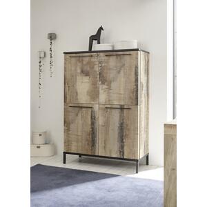 Roma  High Sideboard - Natural with Burnt Black Finish by Andrew Piggott Contemporary Furniture