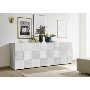 Treviso Four Door Sideboard - Silver Grey Finish by Andrew Piggott Contemporary Furniture