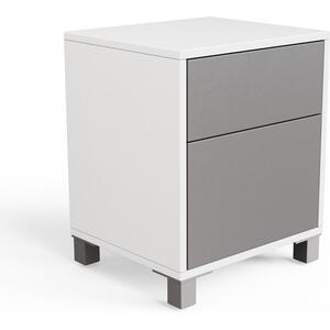 Frank Olsen Smart Side Table with LED Mood Lighting - White and Grey  by Frank Olsen Furniture