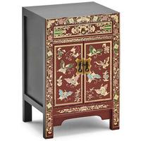 Oriental Red decorated small cabinet by The Nine Schools