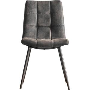 Set of 2 x Darwin Faux Leather Dining Chairs in Dark Grey or Brown