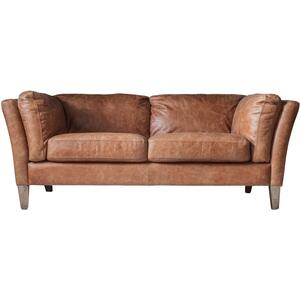 Ebury 2 Seater Brown Leather Sofa