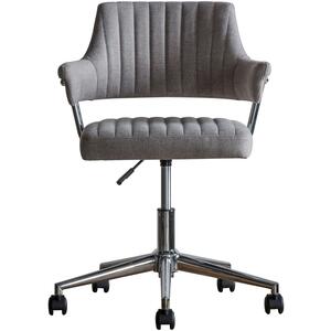 Mcintyre Padded Swivel Office Chair with Gas Lift and Castors in Grey or Charcoal Grey