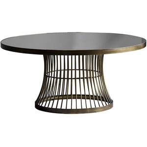 Pickford Birdcage Coffee Table with Tinted Glass Top in Bronze or Champagne