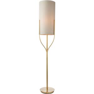 Fraser Gold and Linen Tree Style Floor Lamp