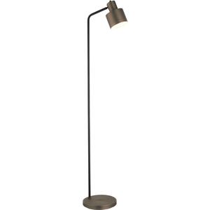 Mayfield Industrial Bronze and Black Floor Lamp