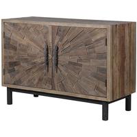 Elm Textured Low Two Door Two Shelf Sideboard by The Orchard
