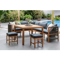Acacia Corner L Shaped Five Piece Garden Dining Set by The Orchard