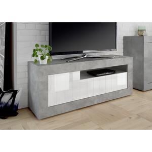 Como TV Unit - Grey and Gloss White Finish by Andrew Piggott Contemporary Furniture