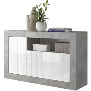 Como Three Door Sideboard - Grey and Gloss White Finish by Andrew Piggott Contemporary Furniture