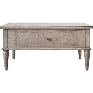 Mustique French Colonial Square 2 Drawer Coffee Table
