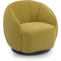 Bulpa Art Deco Occasional Tub Swivel Chair - Mustard, Ivory or Grey