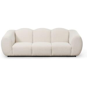 Kendal Retro 3 Seater Sofa - Ivory Sand Boucle or Alpaca Taupe Fabric