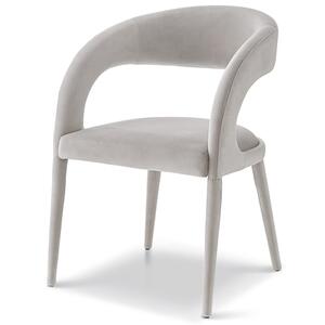 Salma Grey Velvet Retro Dining Chair