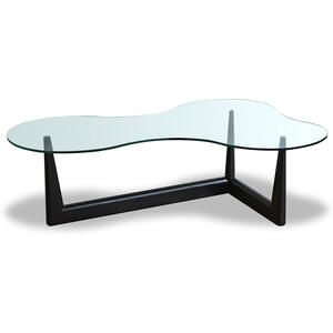 Marcel Contemporary Black and Glass Coffee Table