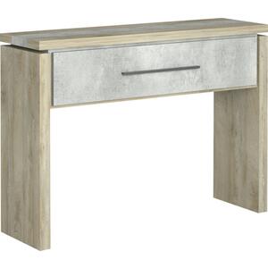 Norton Light Wood & Concrete Finish Console Table, 1 Drawer