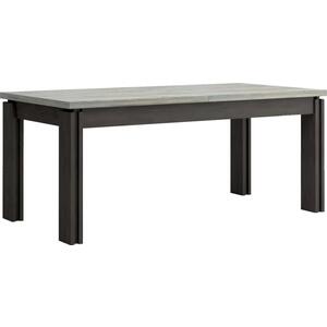 Baxter Grey Oak & Black Metal Extending Rectangular Dining Table 180-225cm x 90cm