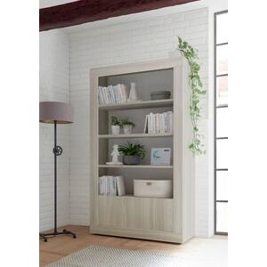 Como Two Door/Four Shelf Bookcase - Light Elm Finish