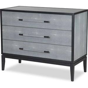 Bologna Chest Of Drawers Black Ash and Grey Faux Leather