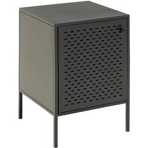 Newcast Industrial Bedside Cupboard Black Metal by Icona Furniture