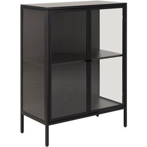 Newcast Industrial Low Display Cabinet Black Metal by Icona Furniture