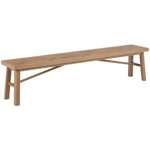 Gelway Oak Herringbone Retro Dining Bench by Icona Furniture
