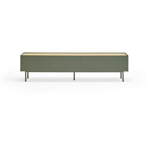 Arista Two Drawer One Door TV Unit - Green and Light Oak Finish