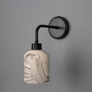Osier Marbled Ceramic Wall Light by Mullan Lighting