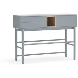 Corvo One Door Two Drawer Console Table - Grey and Light Oak Finish by Andrew Piggott Contemporary Furniture