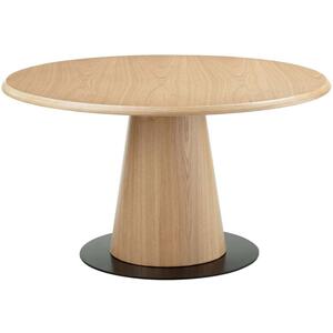 Jual Siena Round Oak Coffee Table JF318 with Black Base