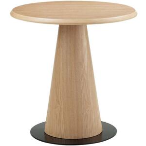 Jual Siena Round Oak Lamp Table JF319 with Black Base