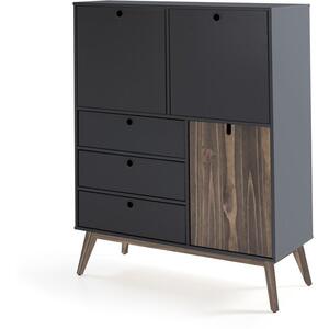 Kiara Occasional Cabinet - Anthracite Grey and Dark Wax Finish by Andrew Piggott Contemporary Furniture