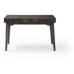 Kiara Desk - Anthracite Grey and Dark Wax Finish by Andrew Piggott Contemporary Furniture