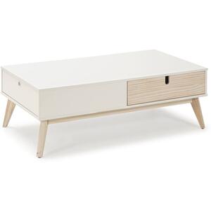 Kiara Coffee Table - White and Light Pine Finish by Andrew Piggott Contemporary Furniture