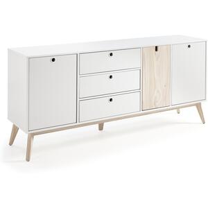 Kiara Three Door / Three Drawer Sideboard - White and Light Pine Finish by Andrew Piggott Contemporary Furniture