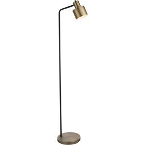 Mayfield Industrial Simple Metal Floor Lamp in Brass/Black or Bronze/Black