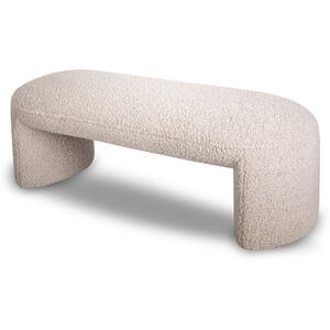 Kramer Alpaca Bench in Taupe Brown or Ivory Sand