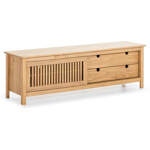 Bruna Wood TV Cabinet - Waxed Pine