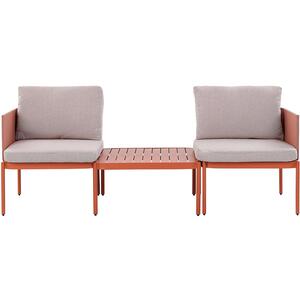 2 Seater Convertible Garden Sofa Set Orange TERRACINA by Beliani