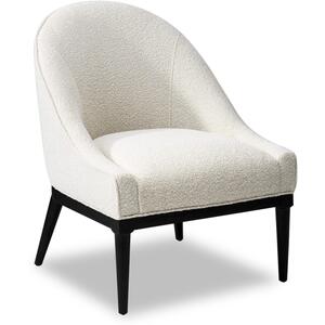 Vegas Occasional Chair in Ivory Sand Boucle or Sherpa Grey Fabric