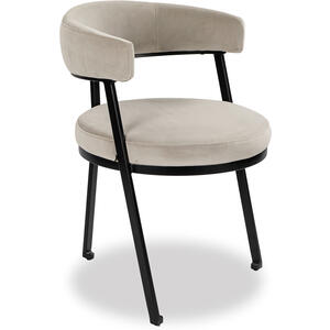 Bonnet Dining Chair - Grey Velvet or Beige Fabric