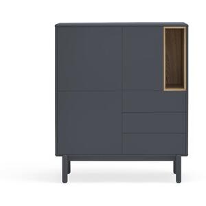 Corvo Three Door Three Drawer Cabinet - Grey Anthracite Finish by Andrew Piggott Contemporary Furniture