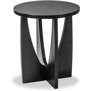 Borne Mid-Century Wood Side Table - Black or Dark Brown Ash
