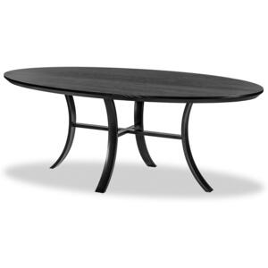 Isola Black Ash Oval Dining Table