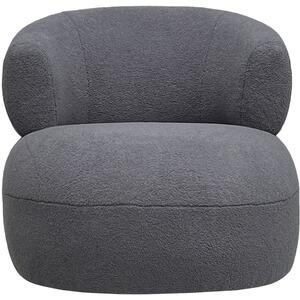 Luna Occasional Funky Chair in Grey Boucle