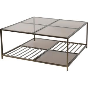 Westley Coffee Table Dark Bronze with Brown Tinted Glass