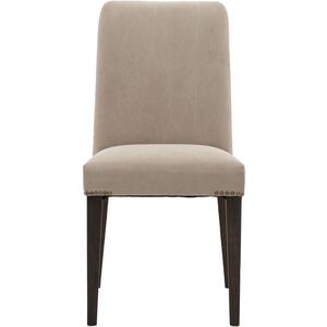 Madison Dark Wood Chair in Cement Linen - 2 pack
