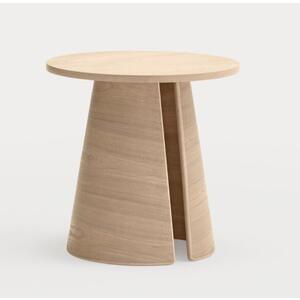 Cep Round Lamp Table - White Wash Wood Finish
