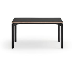 Nicola Rectangular Dining Table 140cm - Black Wood Finish