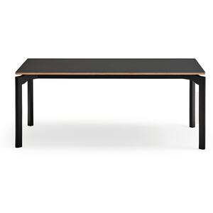 Nicola Rectangular Dining Table 180cm - Black Wood Finish